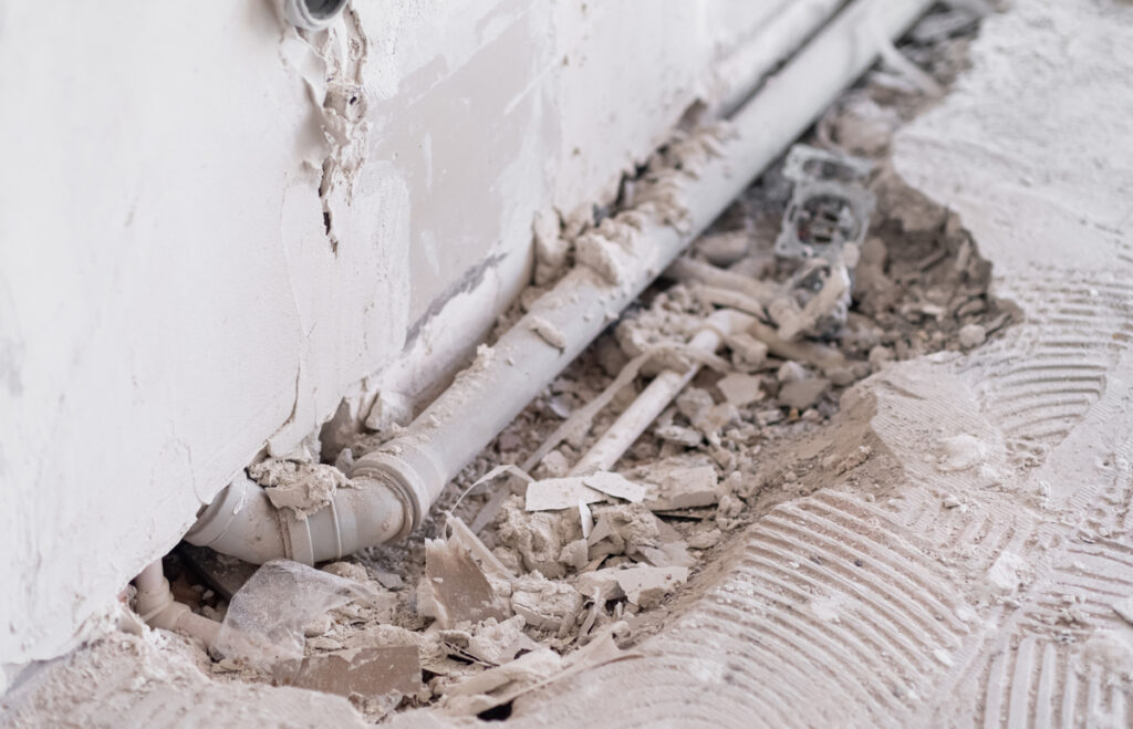 Recherche de fuites sous dalle béton